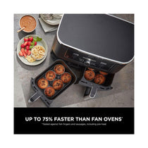 Ninja Foodi MAX Dual Zone Air Fryer Max Crisp Roast Bake Reheat And Dehydrate 2470W 9.5 Litres - Black