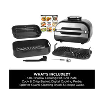 Ninja Foodi MAX Health Grill & Air Fryer Roast Reheat Bake And Dehydrate 2460W 3.8 Litres - Grey And Silver