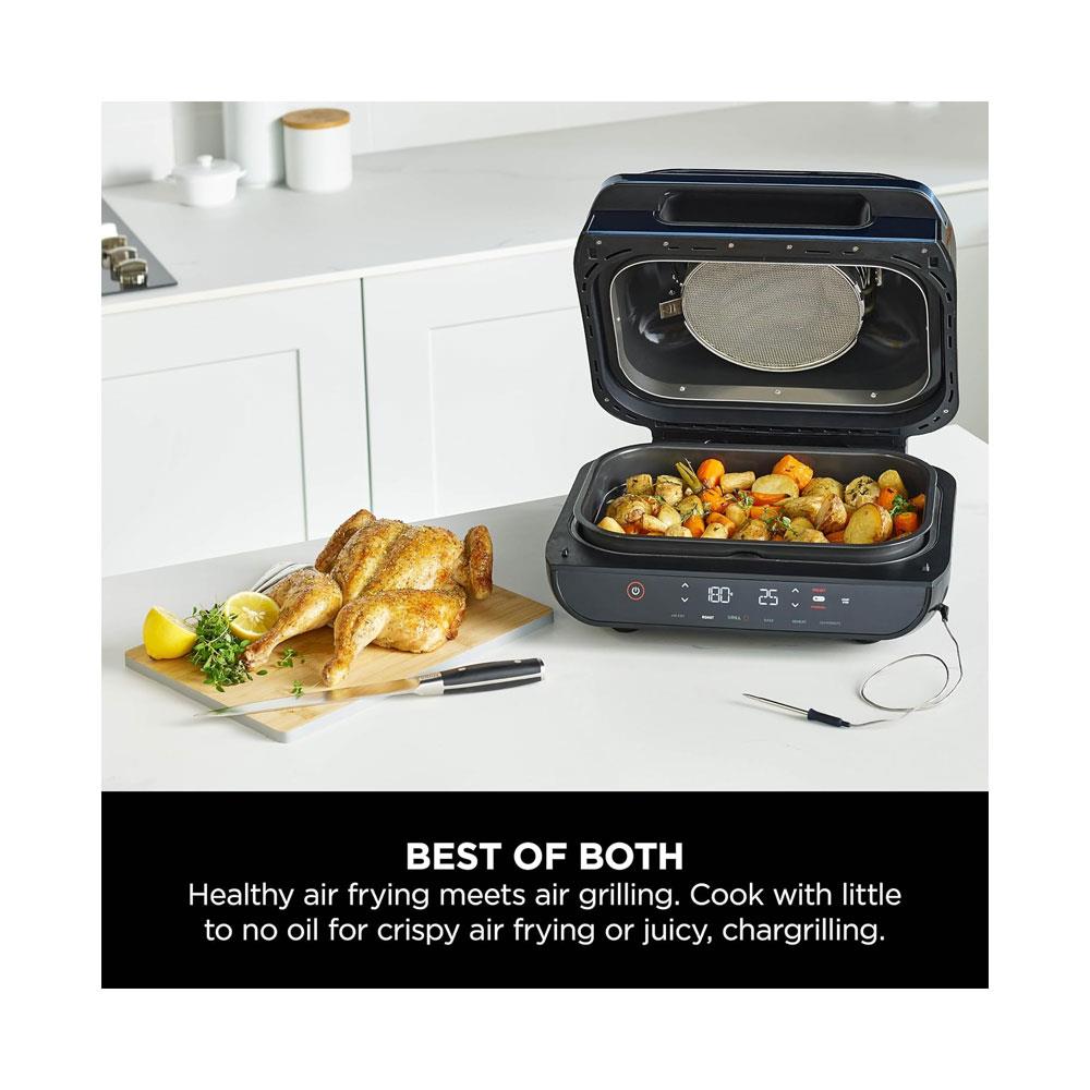 Ninja Foodi MAX Health Grill & Air Fryer Roast Reheat Bake And Dehydrate 2460W 3.8 Litres - Grey And Silver