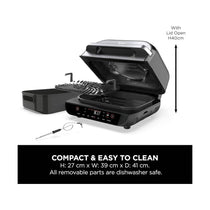 Ninja Foodi MAX Health Grill & Air Fryer Roast Reheat Bake And Dehydrate 2460W 3.8 Litres - Grey And Silver