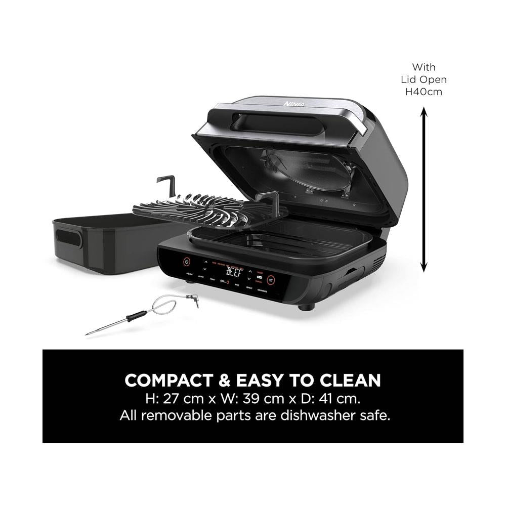 Ninja Foodi MAX Health Grill & Air Fryer Roast Reheat Bake And Dehydrate 2460W 3.8 Litres - Grey And Silver