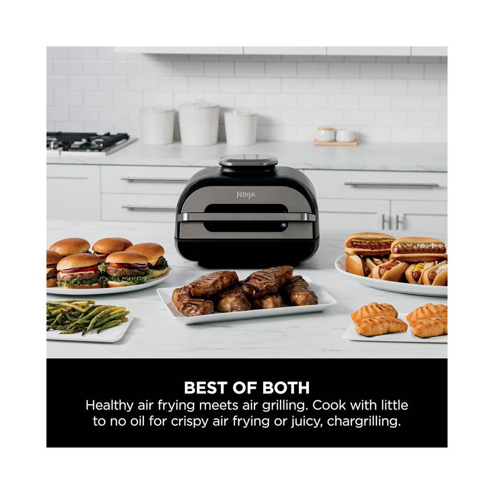 Ninja Foodi MAX Health Grill & Air Fryer Roast Reheat Bake And Dehydrate 2460W 3.8 Litres - Grey And Silver