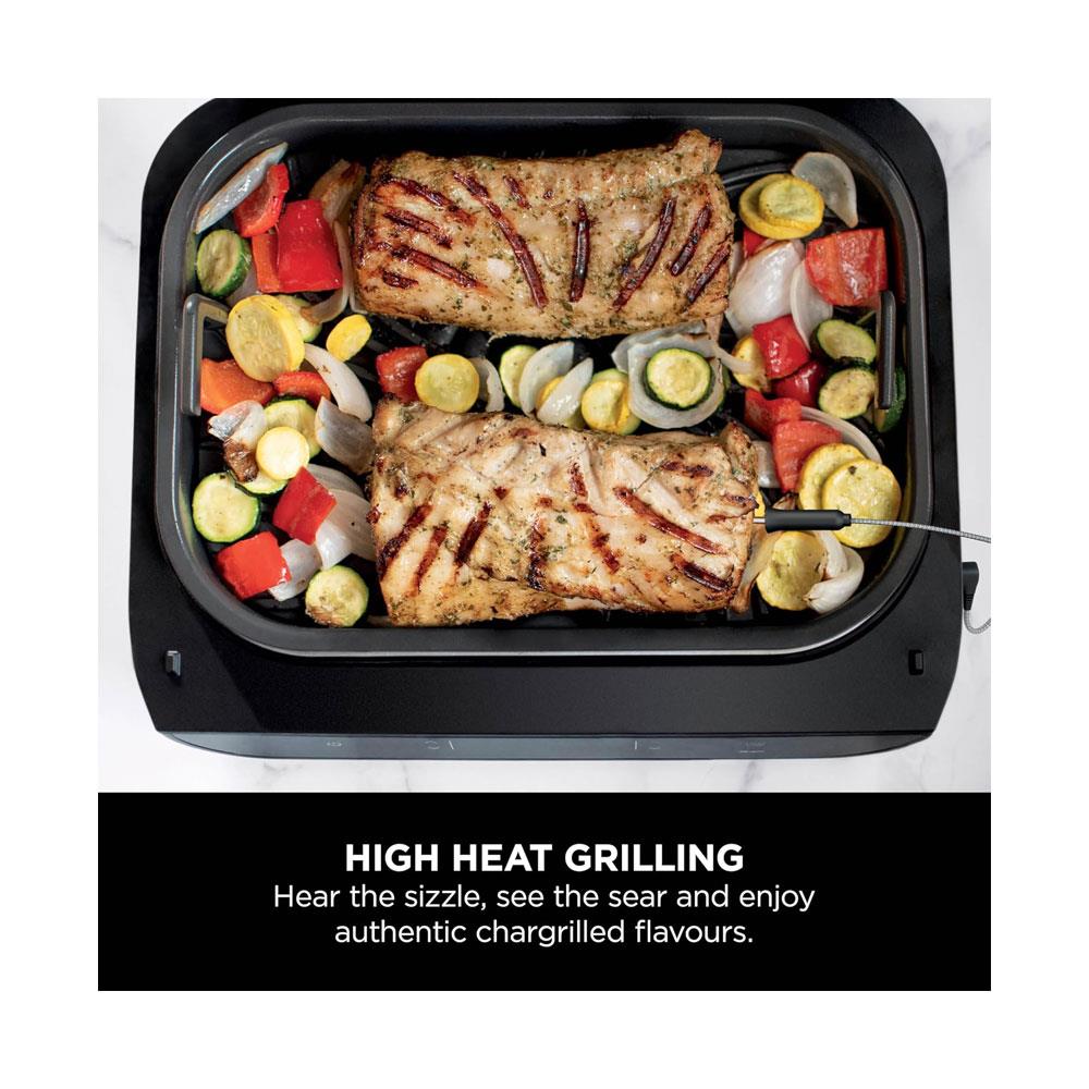 Ninja Foodi MAX Health Grill & Air Fryer Roast Reheat Bake And Dehydrate 2460W 3.8 Litres - Grey And Silver