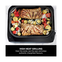 Ninja Foodi MAX Health Grill & Air Fryer Roast Reheat Bake And Dehydrate 2460W 3.8 Litres - Grey And Silver