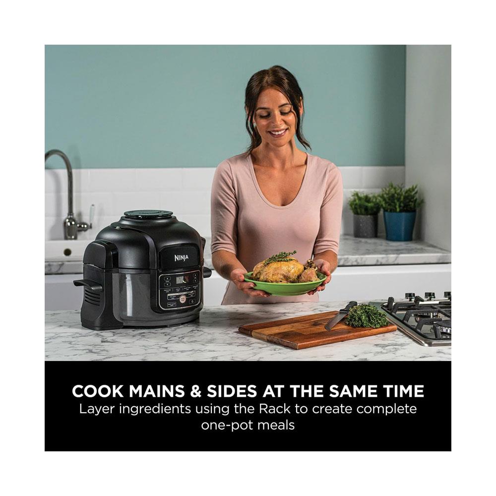 Ninja Foodi Mini 6-In-1 Multi Cooker With 6 Cooking Functions Stainless Steel 1460W 4.7 Litres - Black
