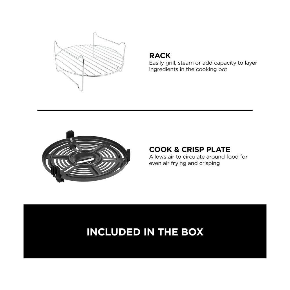 Ninja Foodi Mini 6-In-1 Multi Cooker With 6 Cooking Functions Stainless Steel 1460W 4.7 Litres - Black