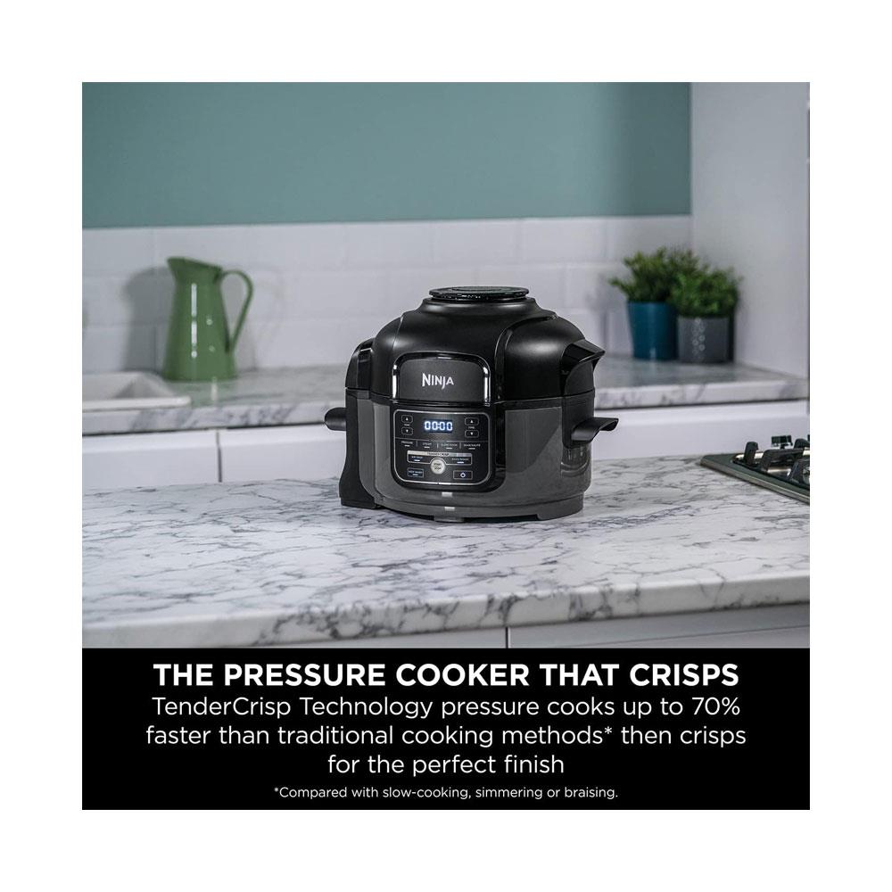 Ninja Foodi Mini 6-In-1 Multi Cooker With 6 Cooking Functions Stainless Steel 1460W 4.7 Litres - Black