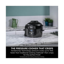 Ninja Foodi Mini 6-In-1 Multi Cooker With 6 Cooking Functions Stainless Steel 1460W 4.7 Litres - Black