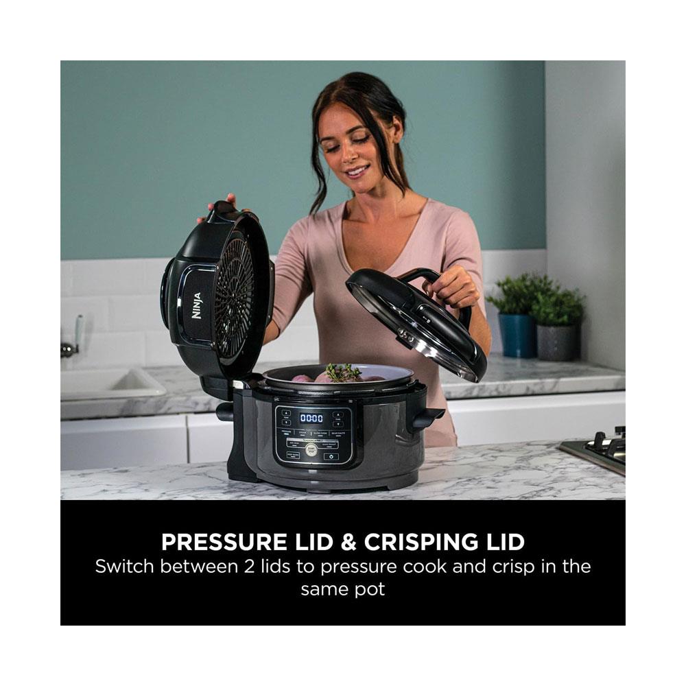 Ninja Foodi Mini 6-In-1 Multi Cooker With 6 Cooking Functions Stainless Steel 1460W 4.7 Litres - Black