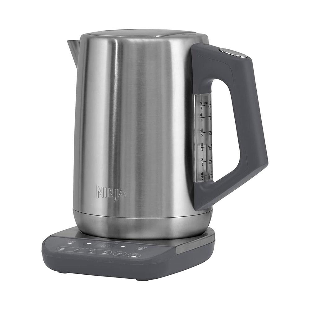 Ninja Perfect Temperature Kettle Rapid Boil LED Display Stainless Steel 3000W 1.7 Litres - Silver