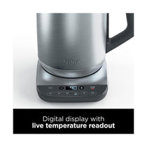 Ninja Perfect Temperature Kettle Rapid Boil LED Display Stainless Steel 3000W 1.7 Litres - Silver