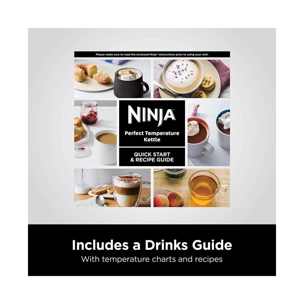 Ninja Perfect Temperature Kettle Rapid Boil LED Display Stainless Steel 3000W 1.7 Litres - Silver