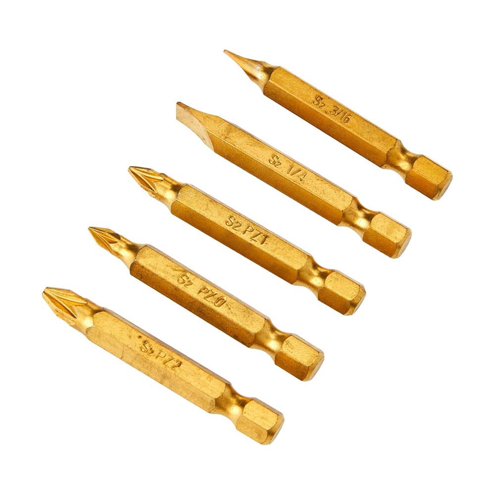 Hilka Screwdriver Bit Sets 50mm Assorted S2 Titanium Coated - 5 Piece Secondary image