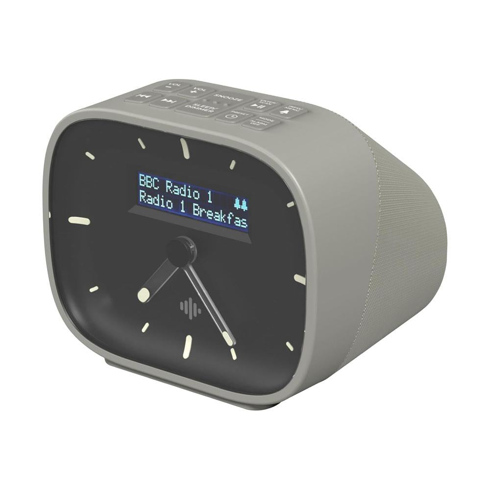 i-box Dream Bedside Alarm Clock With DAB/DAB+/FM Radio With Bluetooth Digital Glow In The Dark Display 5W Mono Speaker - Grey Main image