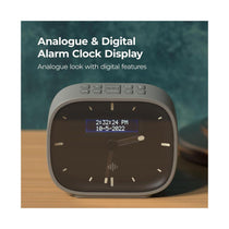 i-box Dream Bedside Alarm Clock With DAB/DAB+/FM Radio With Bluetooth Digital Glow In The Dark Display 5W Mono Speaker - Grey