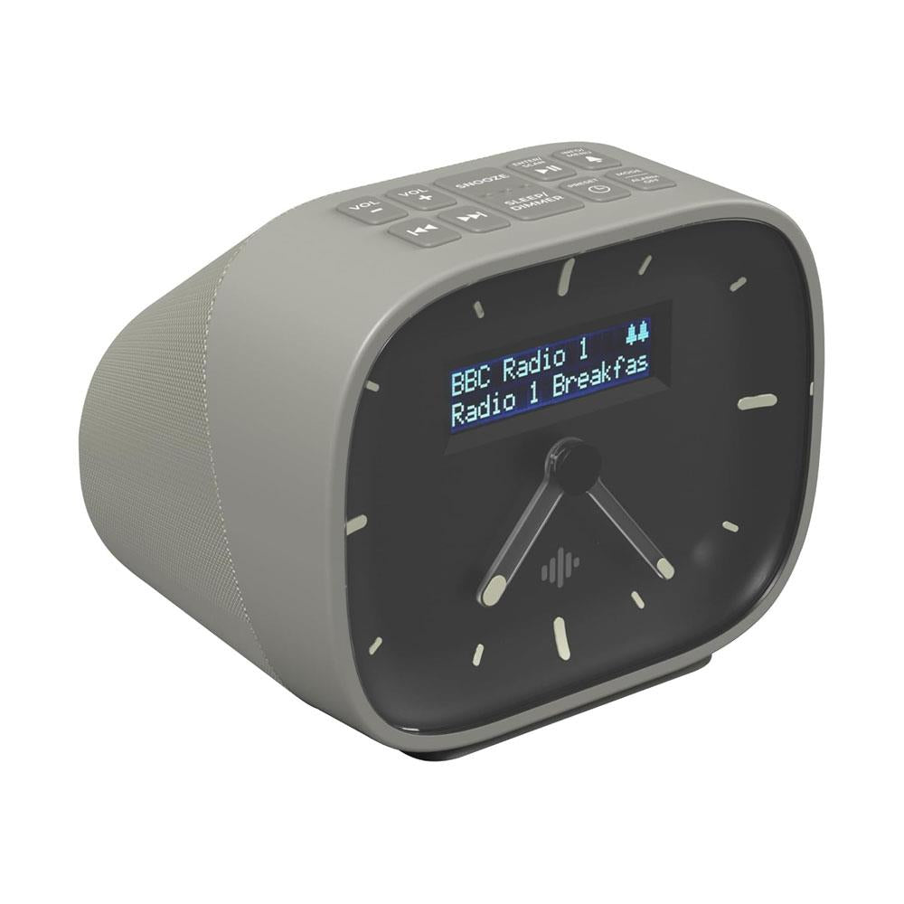 i-box Dream Bedside Alarm Clock With DAB/DAB+/FM Radio With Bluetooth Digital Glow In The Dark Display 5W Mono Speaker - Grey