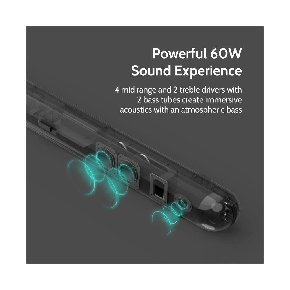 i-box Sonoro TV Soundbar With Dolby Audio Powerful 60W Stereo Bluetooth v5.0 With Remote Control - Grey Secondary image