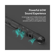 i-box Sonoro TV Soundbar With Dolby Audio Powerful 60W Stereo Bluetooth v5.0 With Remote Control - Grey