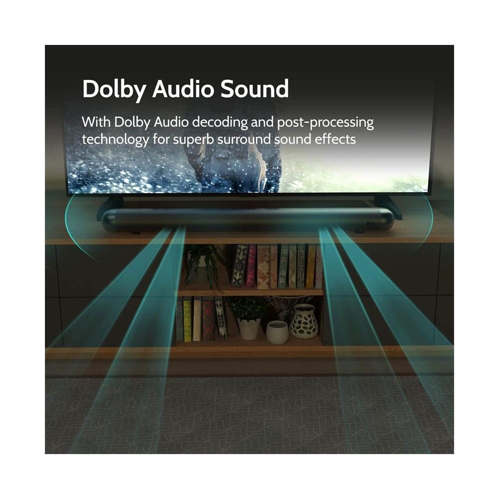 i-box Sonoro TV Soundbar With Dolby Audio Powerful 60W Stereo Bluetooth v5.0 With Remote Control - Grey