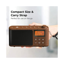 i-box Spectrum DAB/DAB+/FM Portable Radio Large LCD Display 3W Stereo Up To 15 hours - Wood Effect