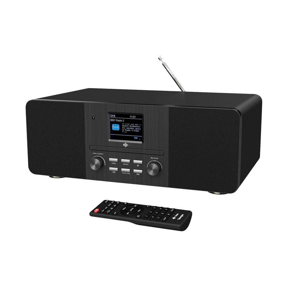 i-box Tempo Compact Hi-Fi Stereo System CD Player DAB/DAB+/FM Radio 20W Bluetooth Speakers Digital LED Display - Black Main image