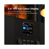 i-box Tempo Compact Hi-Fi Stereo System CD Player DAB/DAB+/FM Radio 20W Bluetooth Speakers Digital LED Display - Black