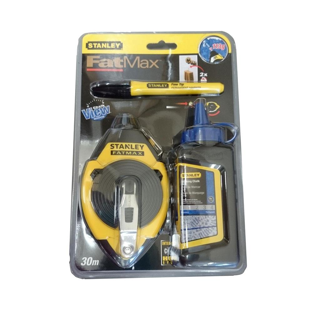 Stanley Fatmax Chalk Line & Blue Builders Chalk 30M - Black/Yellow Secondary image