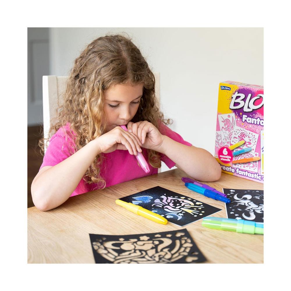 John Adams Blopens Fantasy Activity Set Create Fantastic Airbrush Pictures - Multicolour