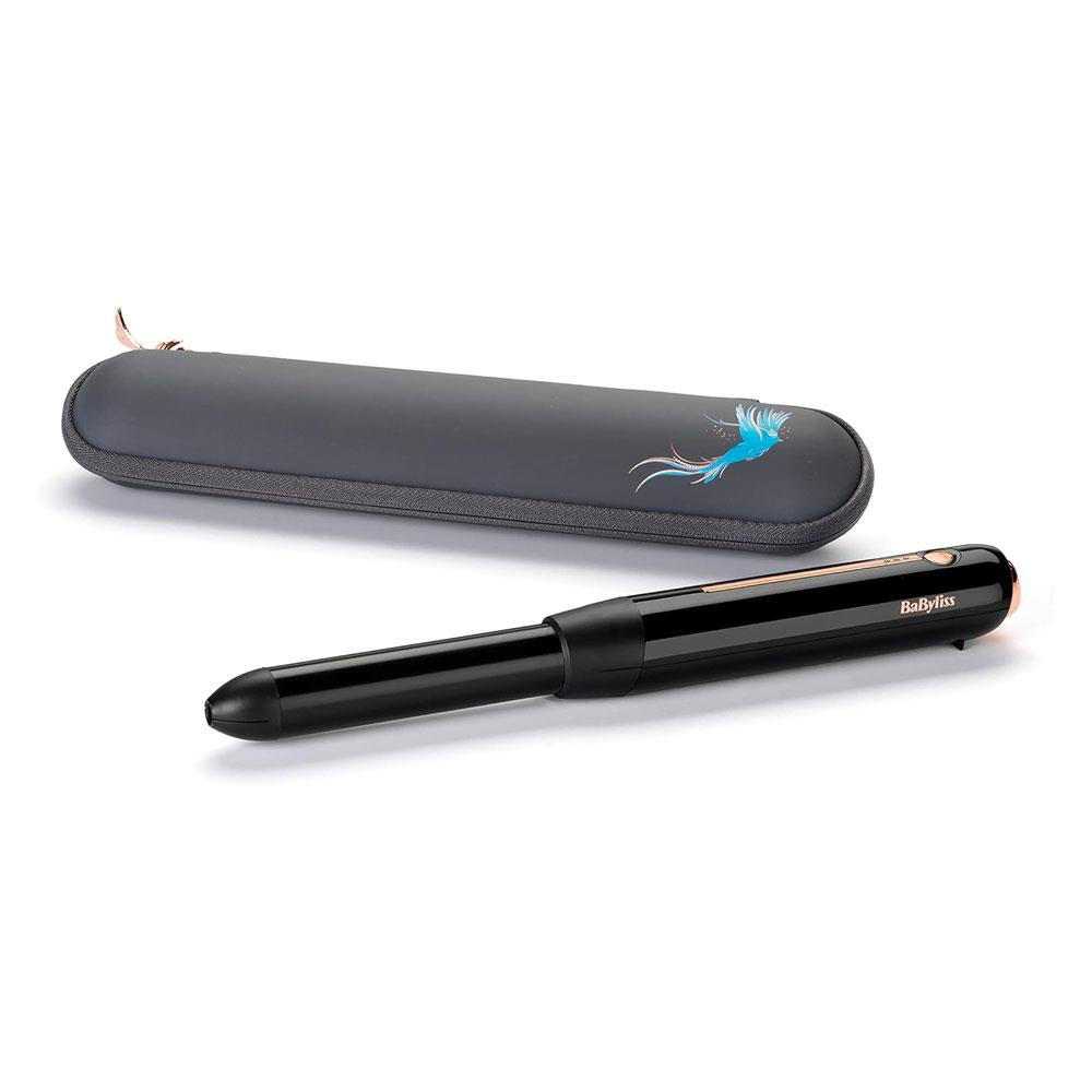 BaByliss 9000 Cordless Waving Wand Large 28mm Barrel 3 Temperature Settings - Black