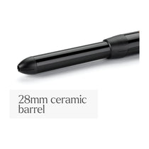 BaByliss 9000 Cordless Waving Wand Large 28mm Barrel 3 Temperature Settings - Black