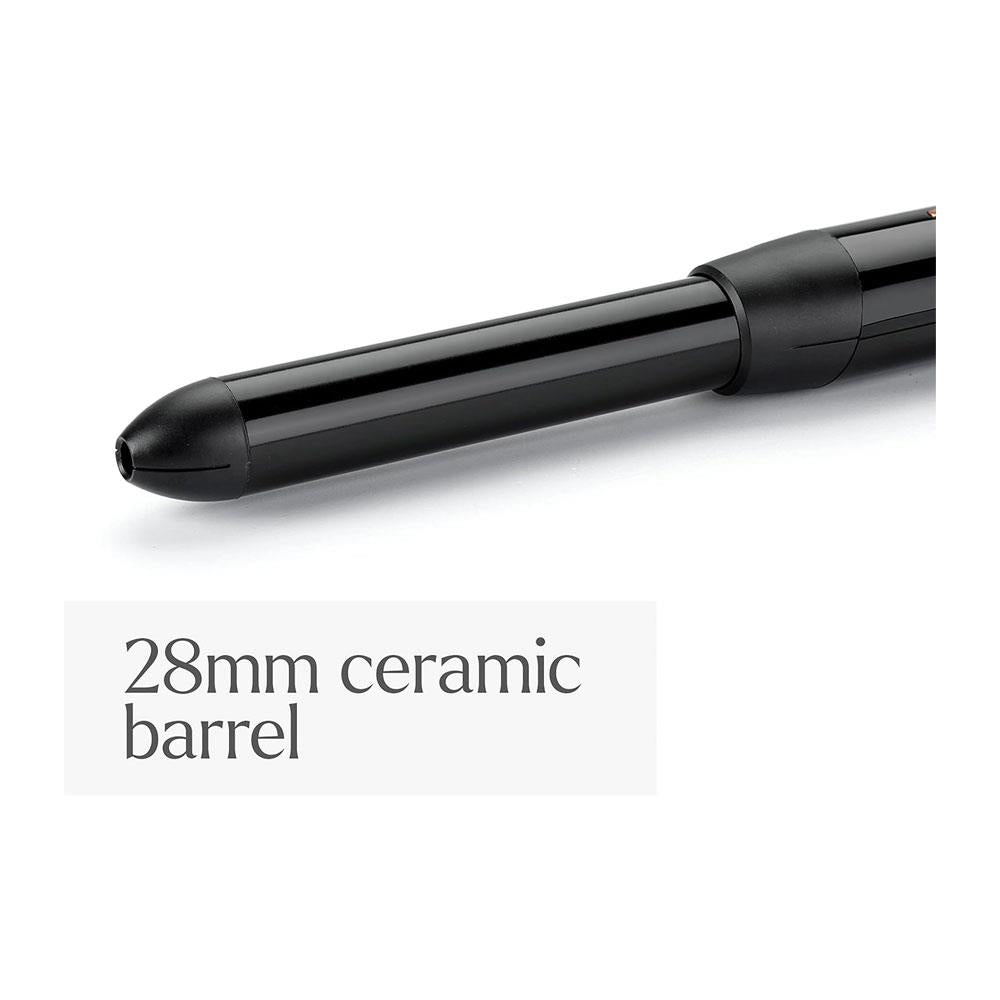 BaByliss 9000 Cordless Waving Wand Large 28mm Barrel 3 Temperature Settings - Black