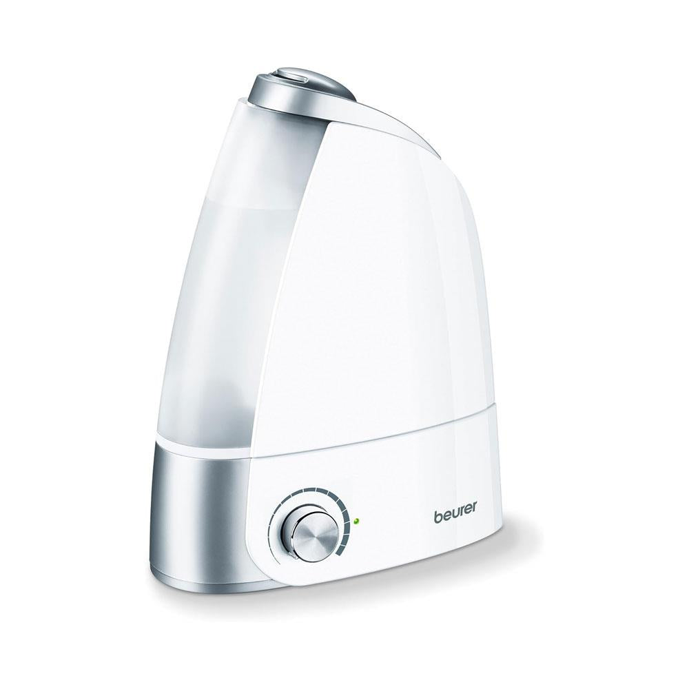 Beurer Mini Air Humidifier 2.8 Litre Tank LED Indicator Carbon Filter 20W - White/Silver Main image
