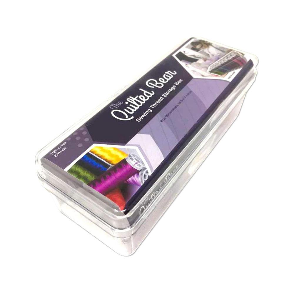 The Quilted Bear Sewing Thread Storage Box Maximum 5.5cm Spool 19.5 x 7 x 6cm 27 Spool - Purple