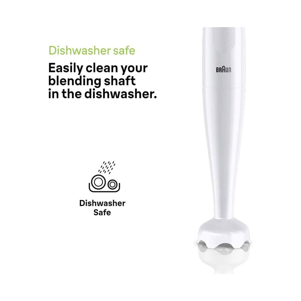 Braun MultiQuick 1 Hand Blender With 600ml Beaker EasyTwist Technology 1 Speed Setting 450W - White