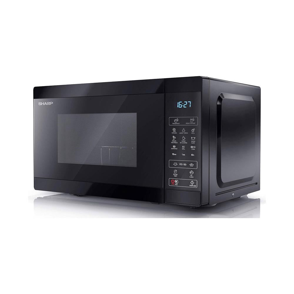 Sharp Compact Digital Microwave 800W 20 Litre With Grill 1000W - Black