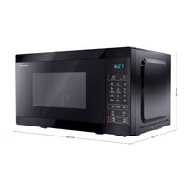 Sharp Compact Digital Microwave 800W 20 Litre With Grill 1000W - Black