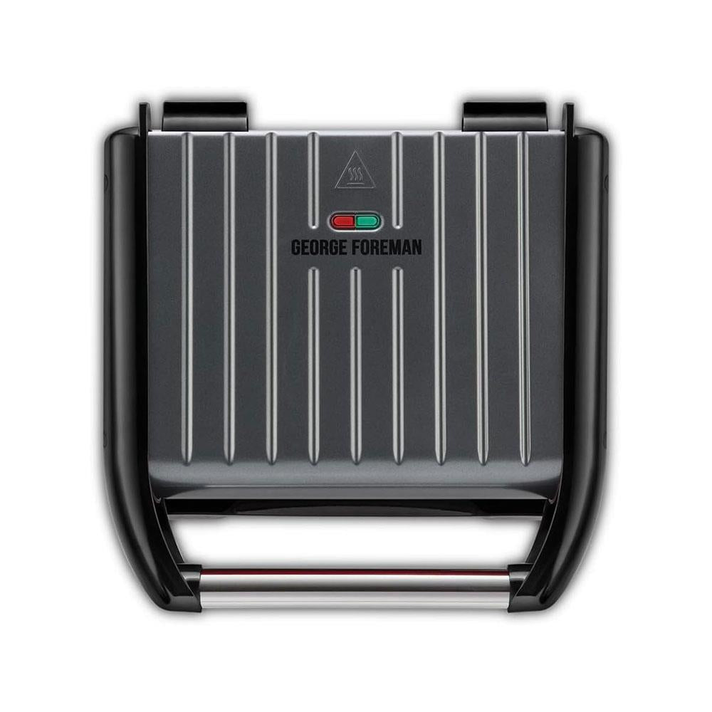 George Foreman Electric Health Grill Medium Family Contact Griddle Panini & Sandwich Toaster 1650W - Grey Main image
