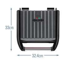 George Foreman Electric Health Grill Medium Family Contact Griddle Panini & Sandwich Toaster 1650W - Grey