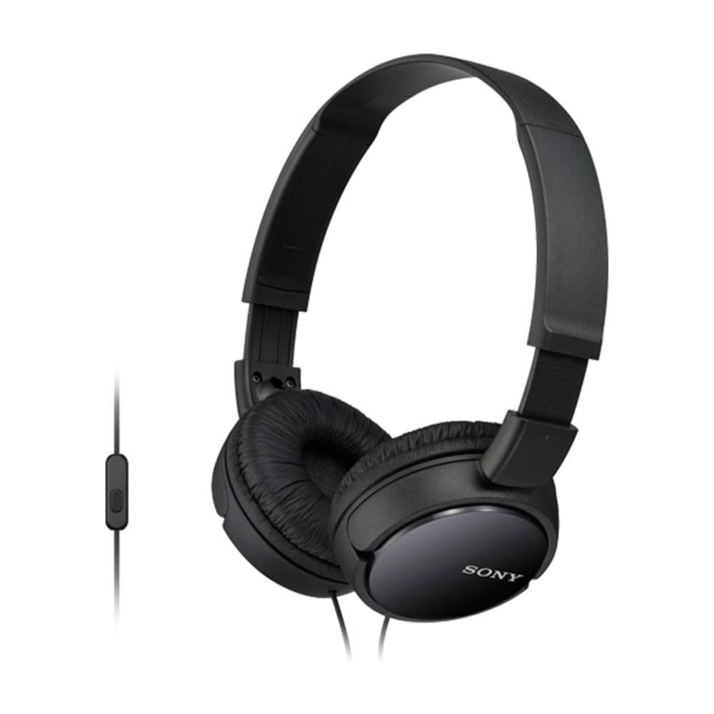 Sony Wired Overhead Headphones With Microphone Neodymium Dynamic Drivers Swivel Fold Design - Black Main image