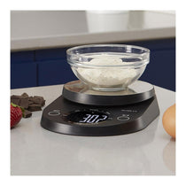 Tower Electronic Kitchen Scale With Extra-Large LCD Screen And Zero Weigh Function 5kg Capacity - Black