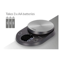 Tower Electronic Kitchen Scale With Extra-Large LCD Screen And Zero Weigh Function 5kg Capacity - Black