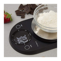 Tower Electronic Kitchen Scale With Extra-Large LCD Screen And Zero Weigh Function 5kg Capacity - Black