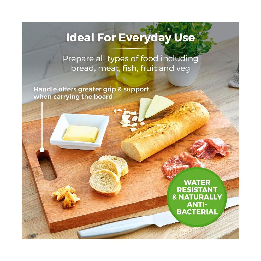 Tower Multi-Purpose Chopping Board With Ceramic Bowls Mango Wood - Natural Wood