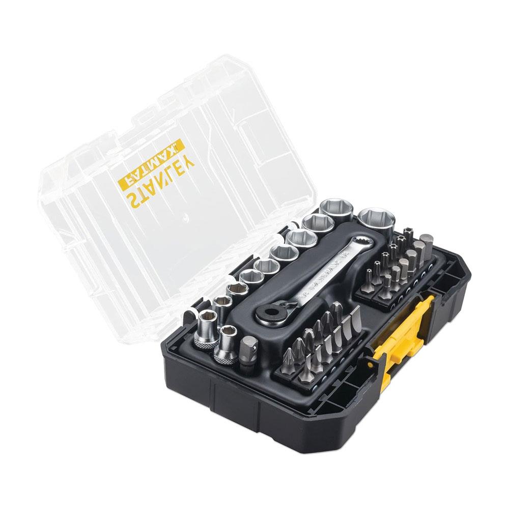Stanley FatMax PRO-STACK 1/4 Inch Socket & Bit Set 0-19-101 - 37 Piece