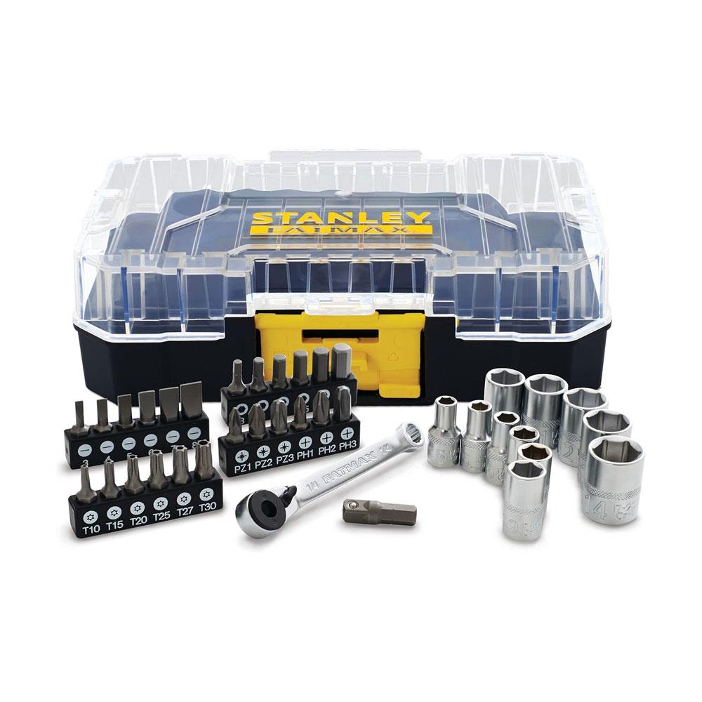 Stanley FatMax PRO-STACK 1/4 Inch Socket & Bit Set 0-19-101 - 37 Piece