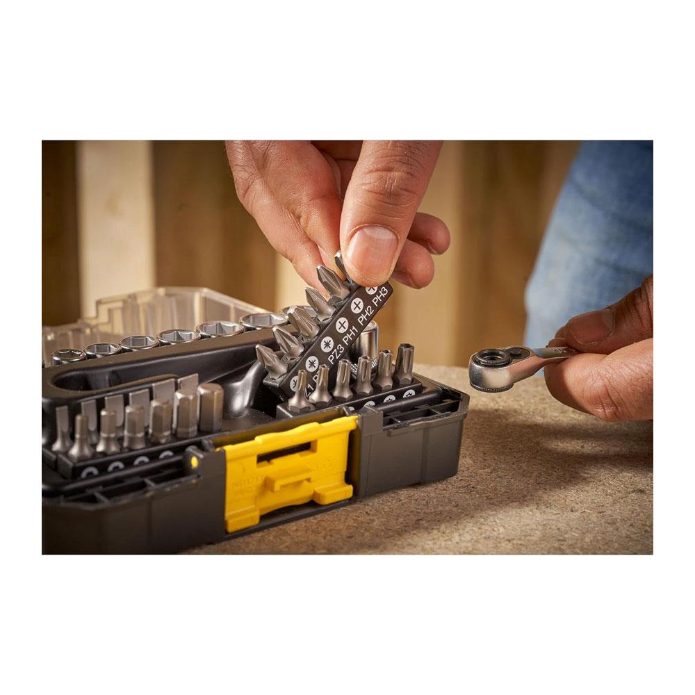 Stanley FatMax PRO-STACK 1/4 Inch Socket & Bit Set 0-19-101 - 37 Piece