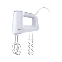 Braun MultiMix 3 Hand Mixer With 5 Speeds + Turbo Mode Stainless Steel 500W - White
