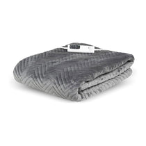 Dreamland Hurry Home Deluxe Velvet Warming Throw Blanket Large 160 X 120cm - Grey