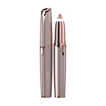 Finishing Touch Flawless Brows Blush 3.0 Trimmer Built-In LED Light Battery Powered - Gold