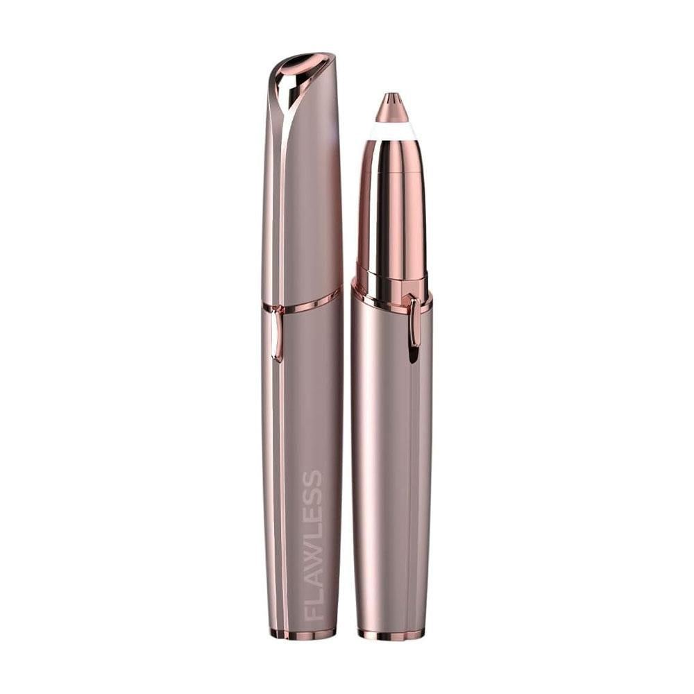 Finishing Touch Flawless Brows Blush 3.0 Trimmer Built-In LED Light Battery Powered - Gold